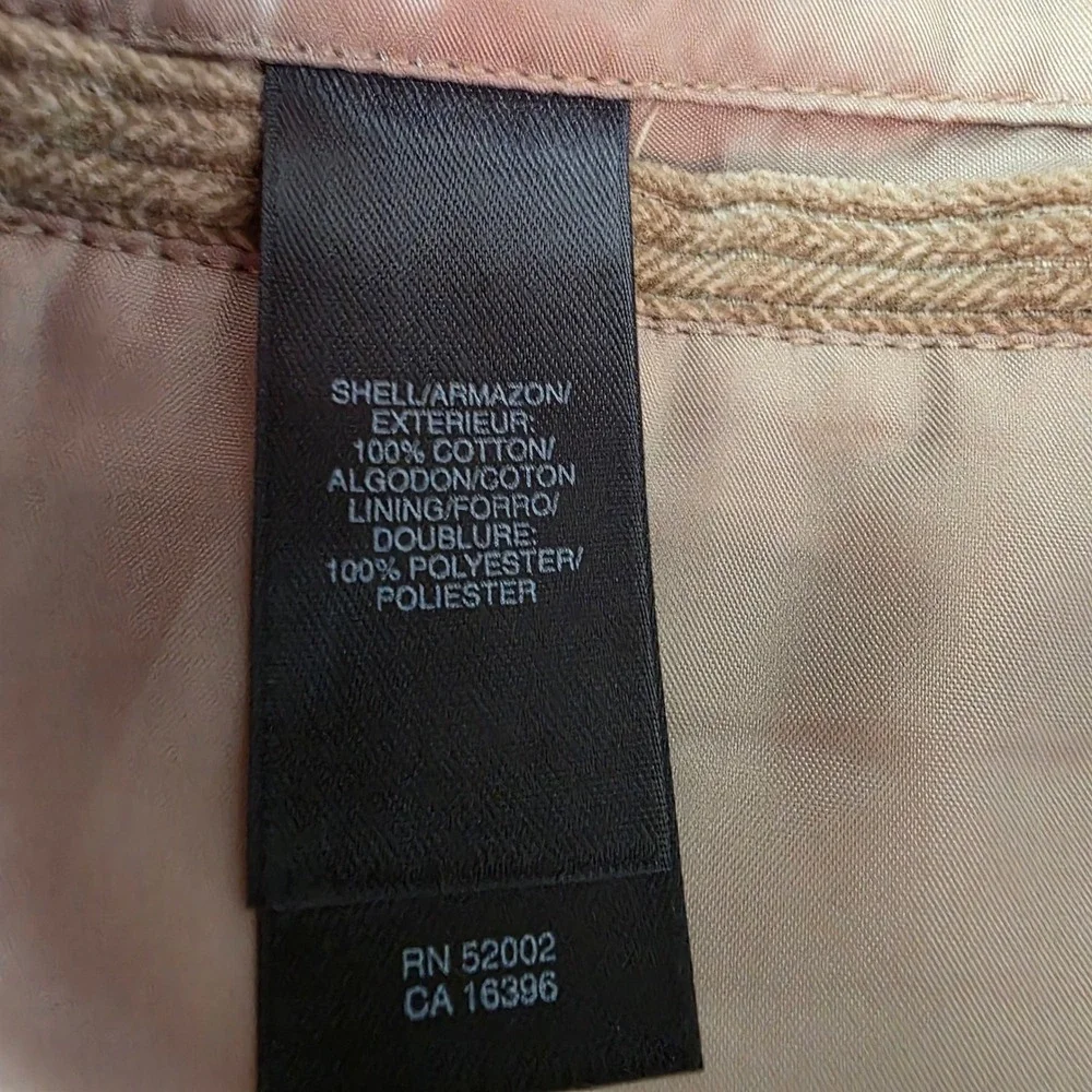 Claiborne Mens Tan Corduroy Sport Coat Blazer 40R Single‎ Breasted